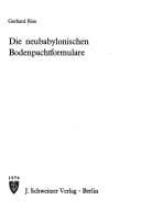 Tapa de Die neubabylonischen Bodenpachtformulare