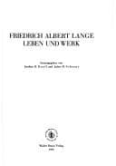 Tapa de Friedrich Albert Lange