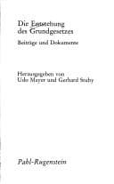 Tapa de Die Entstehung des Grundgesetzes