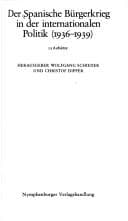 Tapa de Der Spanische Bürgerkrieg in der internationalen Politik (1936-1939)