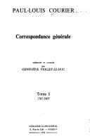 Tapa de Correspondance générale