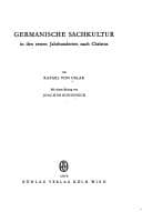 Tapa de Germanische Sachkultur in den ersten Jahrhunderten nach Christus