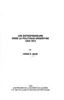 Tapa de Les entrepreneurs dans la politique argentine, 1955-1973