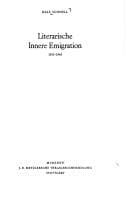 Tapa de Literarische innere Emigration