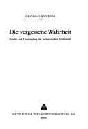 Tapa de Die vergessene Wahrheit