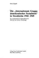 Tapa de Die "Internationale Gruppe Demokratischer Sozialisten" in Stockholm 1942-1945