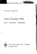 Tapa de Noam Chomskys Werk