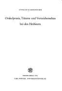Tapa de Orakelpraxis, Träume und Vorzeichenschau bei den Hethitern