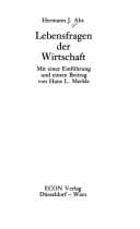 Tapa de Lebensfragen der Wirtschaft