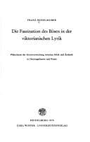 Tapa de Die Faszination des Bösen in der viktorianischen Lyrik