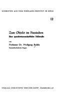 Tapa de Zum Objekt im Finnischen