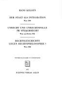 Tapa de Der Staat als Integration
