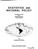 Tapa de Statistics and national policy