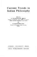 Tapa de Current trends in Indian philosophy