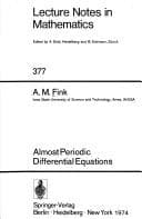 Tapa de Almost periodic differential equations