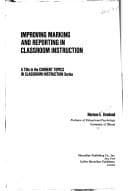 Tapa de Improving marking and reporting in classroom instruction