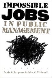 Tapa de Impossible jobs in public management