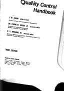 Tapa de Quality control handbook