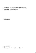 Tapa de Toward an economic theory of income distribution