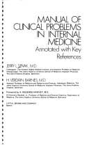 Tapa de Manual of clinical problems in internal medicine