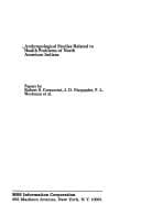 Tapa de Anthropological Studies Related to Health Problems of North American Indians (American Indian Health Series Vol. 4)