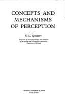 Tapa de Concepts and mechanisms of perception