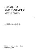 Tapa de Semantics and syntactic regularity