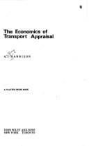 Tapa de The economics of transport appraisal