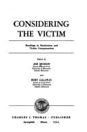 Tapa de Considering the victim