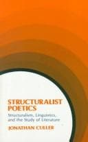 Tapa de Structuralist poetics