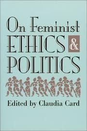 Tapa de On Feminist Ethics and Politics