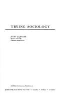 Tapa de Trying sociology