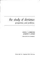Tapa de The study of deviance: perspectives and problems