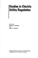 Tapa de Studies in electric utility regulation