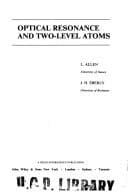 Tapa de Optical resonance and two-level atoms
