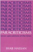 Tapa de Paracriticisms; seven speculations of the times