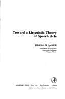 Tapa de Toward a linguistic theory of speech acts