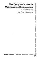 Tapa de The Design of a health maintenance organization