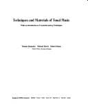 Tapa de Techniques and materials of tonal music