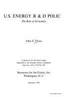 Tapa de U.S. energy R & D policy