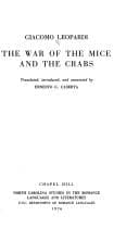 Tapa de The war of the mice and the crabs