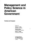 Tapa de Management and policy science in American government
