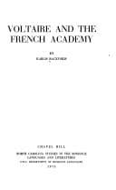 Tapa de Voltaire and the French Academy