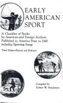 Tapa de Early American sport