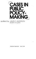Tapa de Cases in public policy-making