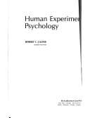 Tapa de Human experimental psychology