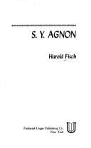 Tapa de S. Y. Agnon