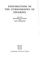 Tapa de Explorations in the ethnography of speaking