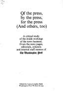 Tapa de Of the press, by the press, for the press (and others, too)