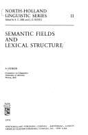Tapa de Semantic fields and lexical structure